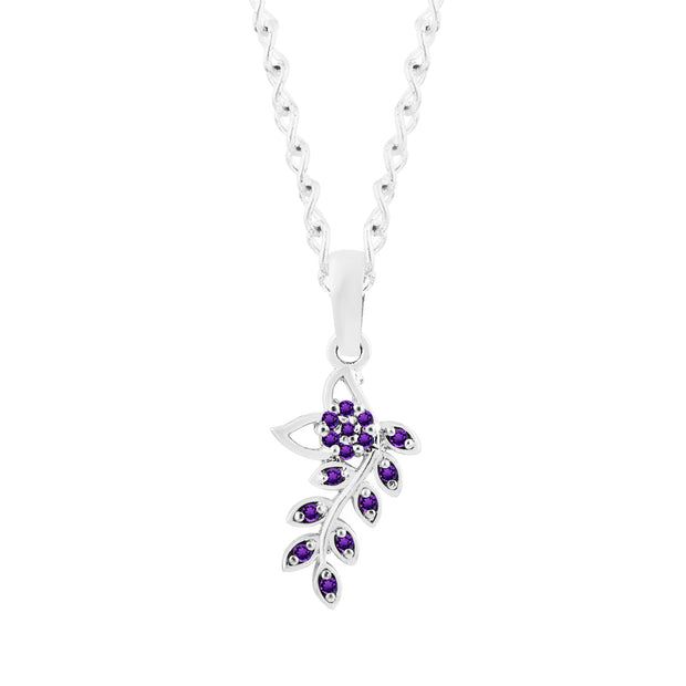 Amethyst Gemstone Solid 925 Sterling Silver Pendant