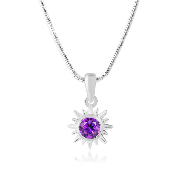 Amethyst Gemstone Solid 925 Sterling Silver Pendant