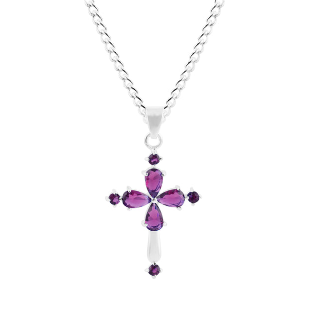 Amethyst Gemstone Solid 925 Sterling Silver Pendant