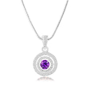Amethyst Gemstone Solid 925 Sterling Silver Pendant