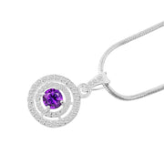 Amethyst Gemstone Solid 925 Sterling Silver Pendant