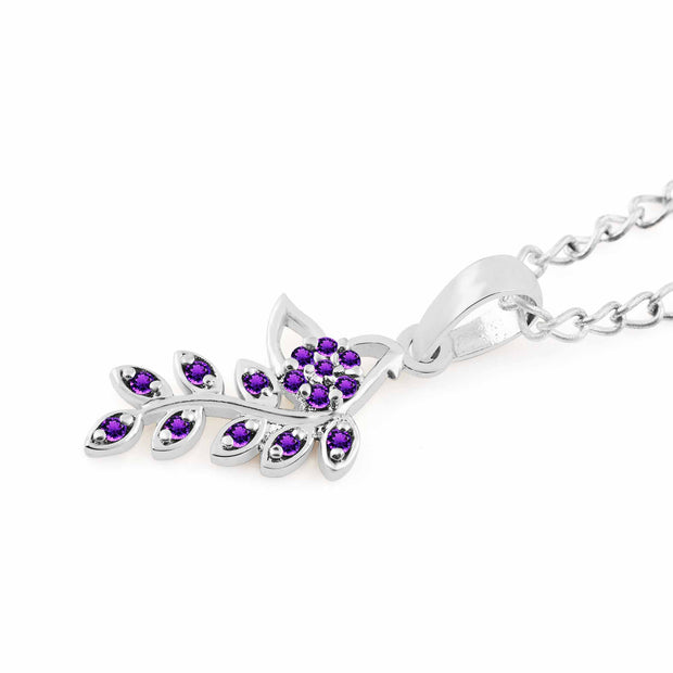 Amethyst Gemstone Solid 925 Sterling Silver Pendant