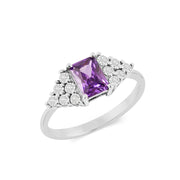 Amethyst Gemstone Solid 925 Sterling Silver Ring