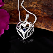 Blue Sapphire Gemstone & Diamond Solid 925 Sterling Silver Pendant