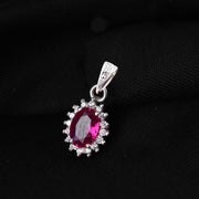 Pink Tourmaline Gemstone Solid 925 Sterling Silver Pendant