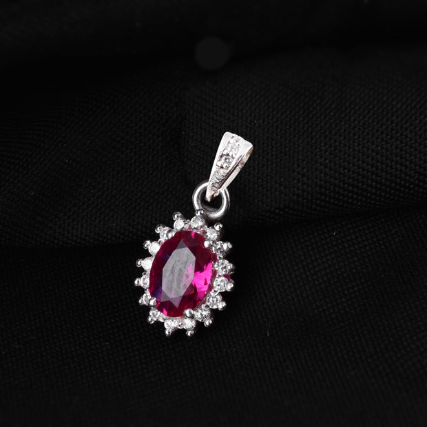 Pink Tourmaline Gemstone Solid 925 Sterling Silver Pendant