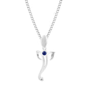 Blue Sapphire Gemstone Solid 925 Sterling Silver Pendant