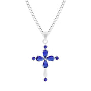 Blue Sapphire Gemstone Solid 925 Sterling Silver Pendant