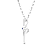 Blue Sapphire Gemstone Solid 925 Sterling Silver Pendant