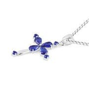 Blue Sapphire Gemstone Solid 925 Sterling Silver Pendant