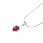 Pink Tourmaline Gemstone Solid 925 Sterling Silver Pendant