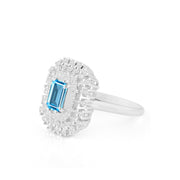 Blue Topaz Gemstone Solid 925 Sterling Silver Ring