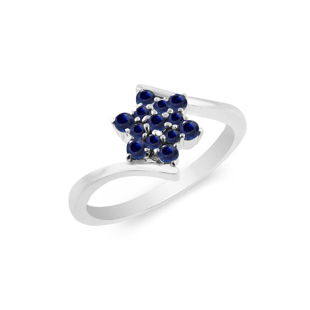 Blue Sapphire Gemstone Solid 925 Sterling Silver Ring