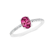 Pink Tourmaline Gemstone Solid 925 Sterling Silver Ring