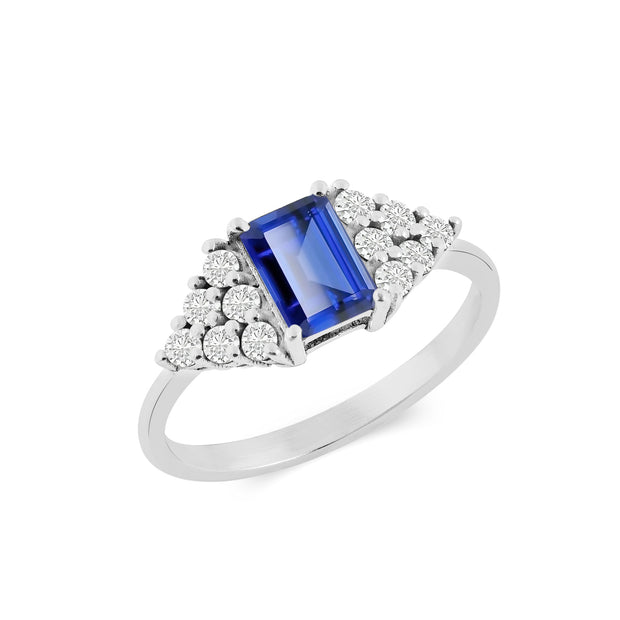 Blue Sapphire Gemstone Solid 925 Sterling Silver Ring