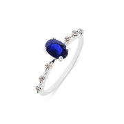 Blue Sapphire Gemstone Solid 925 Sterling Silver Ring
