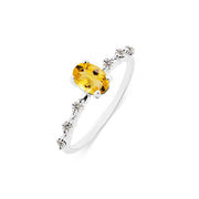 Citrine Gemstone Solid 925 Sterling Silver Ring
