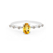 Citrine Gemstone Solid 925 Sterling Silver Ring