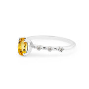 Citrine Gemstone Solid 925 Sterling Silver Ring