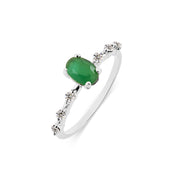 Emerald Gemstone Solid 925 Sterling Silver Ring