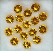 Natural Citrine 8 MM Round Cut Loose Gemstone