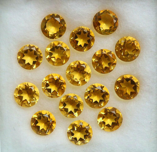 Natural Citrine 8 MM Round Cut Loose Gemstone