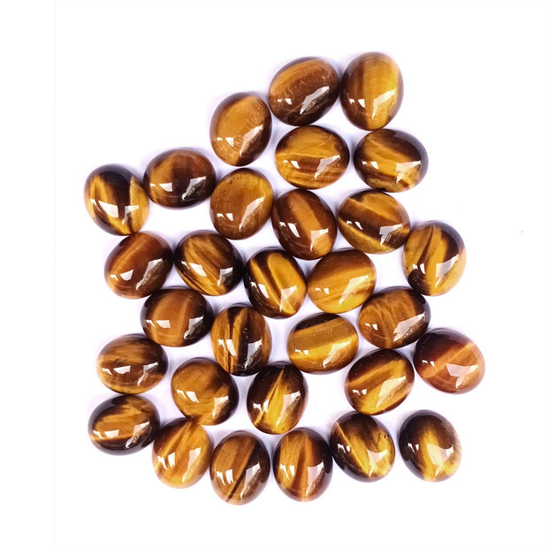 Natural Tiger's Eye 10x8 MM Oval Cabochon Loose Gemstone