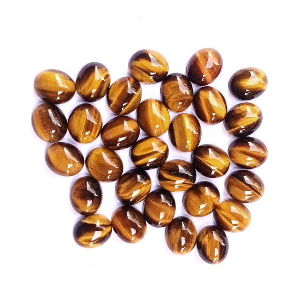 Natural Tiger's Eye 10x8 MM Oval Cabochon Loose Gemstone