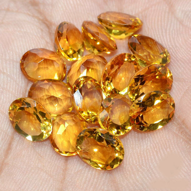 Natural Citrine 9x7 MM Oval Cut Loose Gemstone