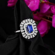 Blue Sapphire Gemstone Solid 925 Sterling Silver Ring