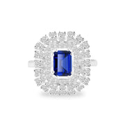 Blue Sapphire Gemstone Solid 925 Sterling Silver Ring