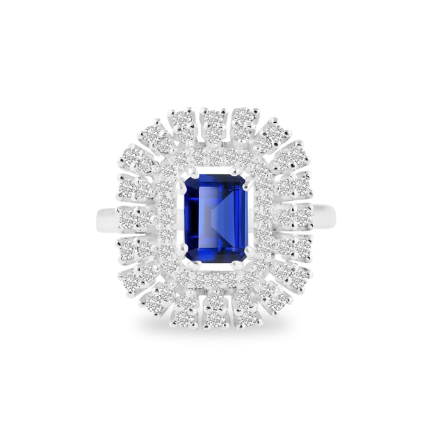 Blue Sapphire Gemstone Solid 925 Sterling Silver Ring