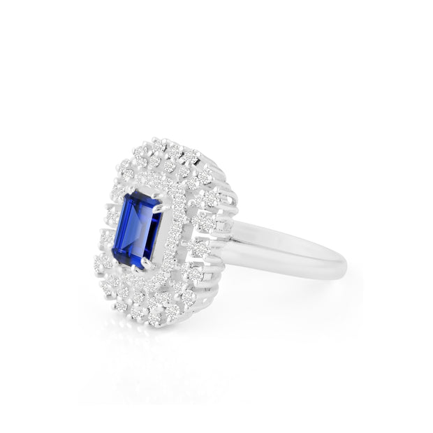 Blue Sapphire Gemstone Solid 925 Sterling Silver Ring