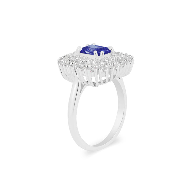Blue Sapphire Gemstone Solid 925 Sterling Silver Ring