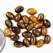 Natural Tiger's Eye 11x9 MM Oval Cabochon Loose Gemstone