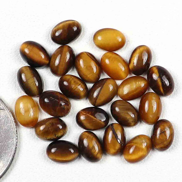 Natural Tiger's Eye 11x9 MM Oval Cabochon Loose Gemstone