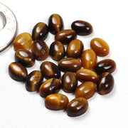 Natural Tiger's Eye 11x9 MM Oval Cabochon Loose Gemstone