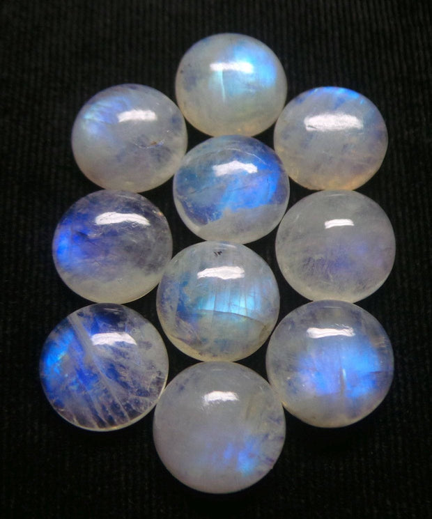 Natural Moonstone 9 MM Round Cabochon Loose Gemstone
