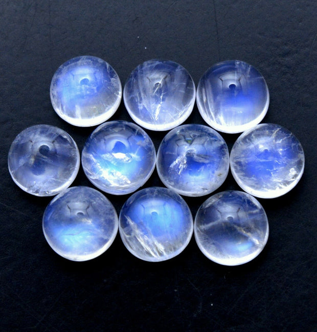 Natural Moonstone 8 MM Round Cabochon Loose Gemstone