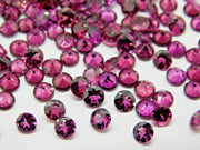 Natural Rhodonite Garnet 1.75 MM Round Diamond Cut Loose Gemstone