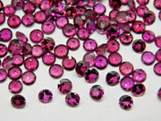 Natural Rhodonite Garnet 1.75 MM Round Diamond Cut Loose Gemstone