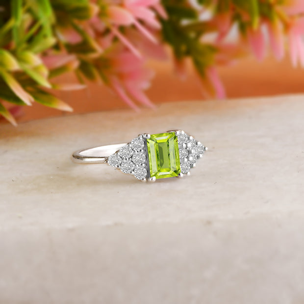 Peridot Gemstone Solid 925 Sterling Silver Ring