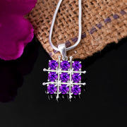 Amethyst Gemstone Solid 925 Sterling Silver Pendant