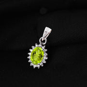 Peridot Gemstone Solid 925 Sterling Silver Pendant