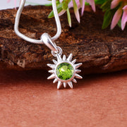 Peridot Gemstone Solid 925 Sterling Silver Pendant