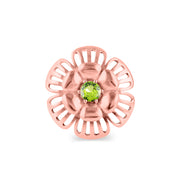 Peridot Gemstone Solid 14k Rose Gold Ring