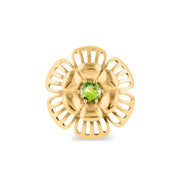 Peridot Gemstone Solid 14k Yellow Gold Ring