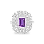 Amethyst Gemstone Solid 925 Sterling Silver Ring