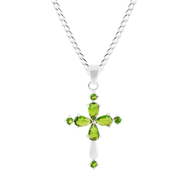 Peridot Gemstone Solid 925 Sterling Silver Pendant