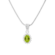Peridot Gemstone Solid 925 Sterling Silver Pendant